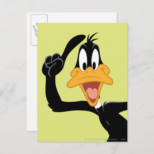 Carte Postale DAFFY DUCK™ avec une excellente idée (Devant / Derrière)