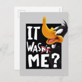 Carte Postale DAFFY DUCK™ - Ce n'était pas moi / était moi (Devant / Derrière)