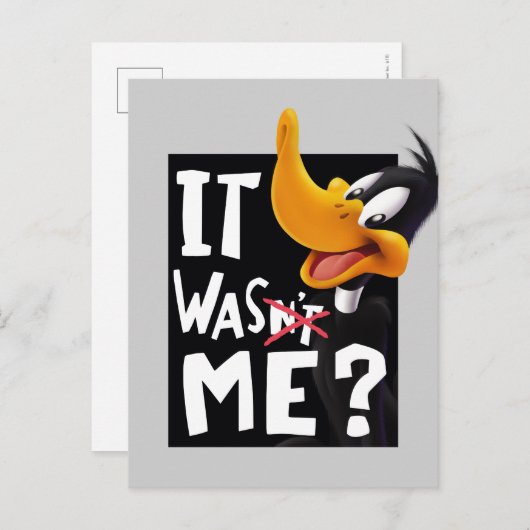 Carte Postale DAFFY DUCK™ - Ce n'était pas moi / était moi (Devant / Derrière)
