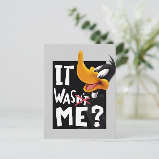 Carte Postale DAFFY DUCK™ - Ce n'était pas moi / était moi (Debout devant)
