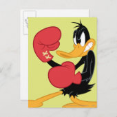 Carte Postale DAFFY DUCK™ le Boxeur (Devant / Derrière)