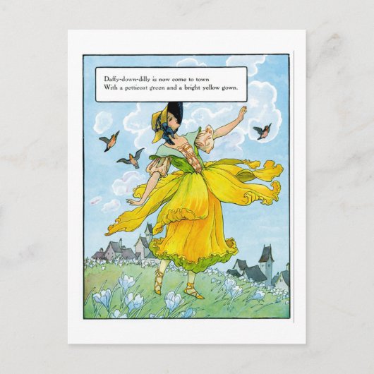 Carte Postale Daffy-Vers le bas-Dilly (Devant)