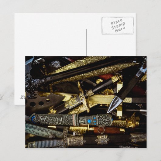 Carte Postale Dagers, Dirks et Sabres (Devant / Derrière)