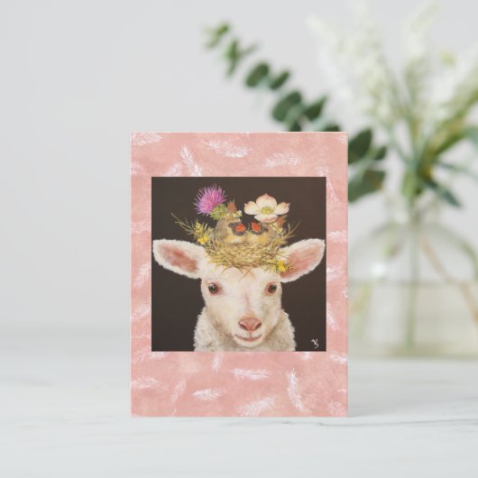 carte postale d'agneau (Debout devant)