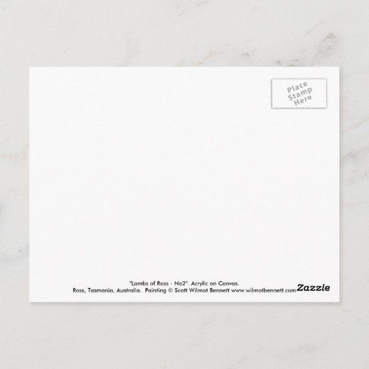 Carte postale d'agneau (Dos)