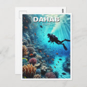 Carte Postale Dahab Egypt Scuba Diver (Devant / Derrière)