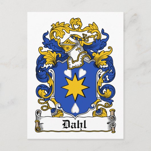 Carte Postale Dahl Family Crest (Devant)