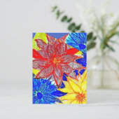Carte Postale Dahlia Bleu  (Debout devant)