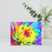 Carte Postale dahlia colorée (Debout devant)