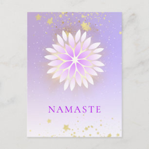 Carte Postale *~* Dahlia Mandala Pink Pastel Lavender AP2 