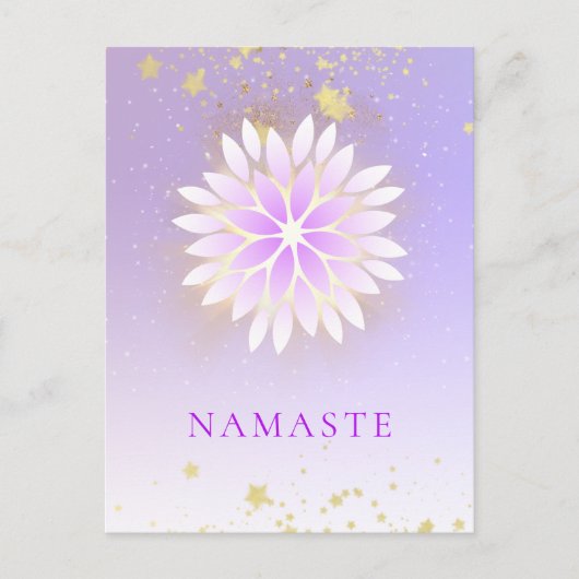 Carte Postale *~* Dahlia Mandala Pink Pastel Lavender AP2 (Devant)