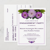 Carte Postale Dahlia Purple Florple Mariage (Devant / Derrière)