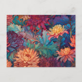 Carte Postale Dahlia Tapisserie florale (Devant)