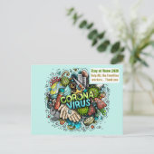 Carte postale d'aide (Debout devant)