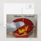 Carte postale d'aide à la cuisine de Cuisine gris (Devant / Derrière)
