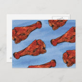 Carte postale d'aile de poulet (Devant / Derrière)