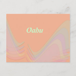 Carte postale d'ailes pastel d'Oahu