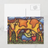 Carte Postale dairymaid (Devant / Derrière)