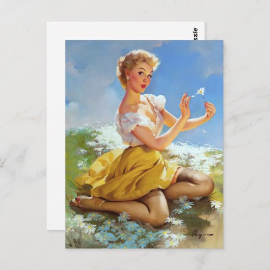 Carte Postale Daisies Pinup (Devant / Derrière)