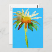 Carte Postale Daisy Blue Fleur d'Art Moderne (Devant / Derrière)