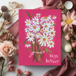 Carte Postale Daisy Bouquet Joyeux anniversaire<br><div class="desc">Customisez cette carte avec votre propre texte au dos ! Consultez mon magasin pour en savoir plus !</div>