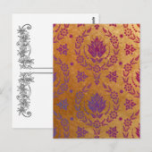 Carte Postale Daisy Damask, MÉTAL BRUSÉ (Devant / Derrière)