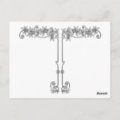 Carte Postale Daisy Damask, MÉTAL BRUSÉ (Dos)