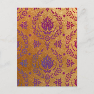 Carte Postale Daisy Damask, MÉTAL BRUSÉ