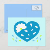 Carte Postale Daisy Heart (Devant / Derrière)