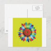 Carte Postale Daisy multicolore (Devant / Derrière)