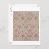 Carte Postale 'Daisy', the first wallpaper designed par William  (Devant / Derrière)
