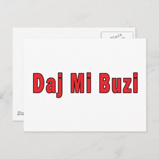 Carte Postale Daj Mi Buzi - Donnez-moi un baiser (Devant / Derrière)