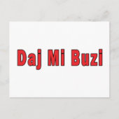 Carte Postale Daj Mi Buzi - Donnez-moi un baiser (Devant)