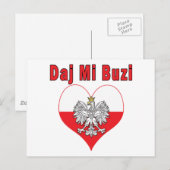 Carte Postale Daj Mi Buzi Eagle Heart (Devant / Derrière)