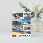 Carte Postale Dakar I Love - Sénégal - (Debout devant)