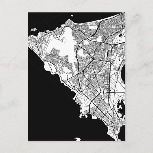 Carte Postale Dakar Senegal Map (Devant)