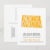 Carte Postale DAKOTA DU NORD Nous avons déménagé Nouvelle adress (Devant / Derrière)