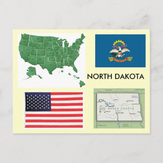 Carte Postale Dakota du Nord, USA (Devant)