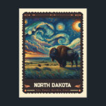 Carte Postale Dakota du Nord | Vincent Van Gogh inspiré<br><div class="desc">Embarquez pour un voyage visuel à travers l'État de Peace Garden avec le Dakota du Nord | Vincent van Gogh Inspiré Carte Postale." Cette carte postale allie habilement la sérénité des prairies du Dakota du Nord, des collines ondoyantes et de vastes cieux au style expressif et émotionnel de l'impressionnisme de...</div>