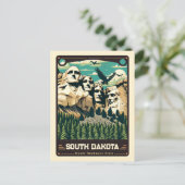 Carte Postale Dakota du sud | Esprit patriotique Vintage (Debout devant)