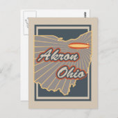 Carte postale d'Akron, Ohio - carte postale v2 de (Devant / Derrière)