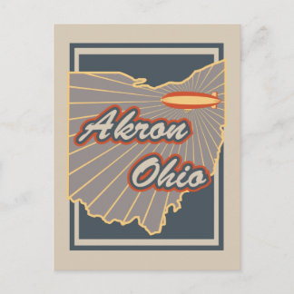 Carte postale d'Akron, Ohio - carte postale v2 de