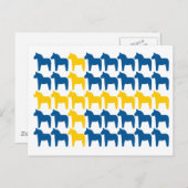 Carte Postale Dala Horse Suède (Devant / Derrière)