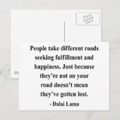 Carte Postale dalai lama citation 1a (Devant / Derrière)