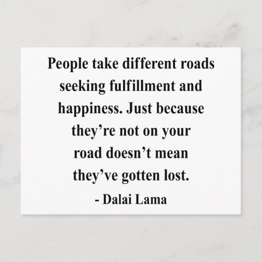 Carte Postale dalai lama citation 1a (Devant)