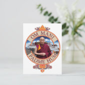 Carte Postale Dalaï Lama Palais du Potala Om Mani Padme Hum (Debout devant)