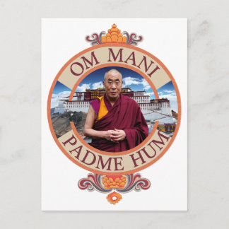 Carte Postale Dalaï Lama Palais du Potala Om Mani Padme Hum