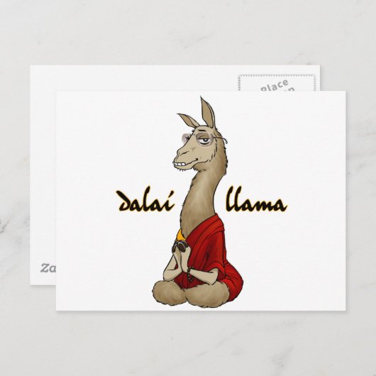 Carte Postale Dalaï Llama (Devant / Derrière)