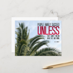 Carte Postale Dale Carnegie Citation Inspirationnelle "Amusez-vo
