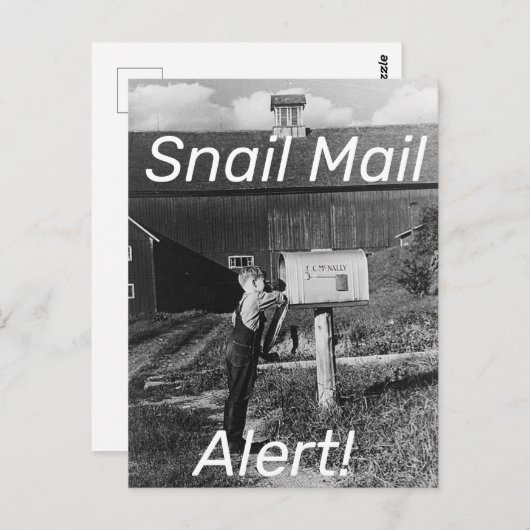 Carte postale d'alerte de courrier électronique (Devant / Derrière)